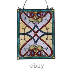 Victorian Tiffany Style Stained Glass Hanging Window Panel Suncatcher