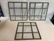 Vintage 3 Pcs Clear Stained Glass Panels Frosted Textured