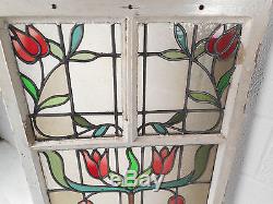 Vintage American Stained Glass Window Panel (2897)NJ