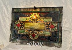 Vintage Antique Stained Glass Window Panel 1870-1881