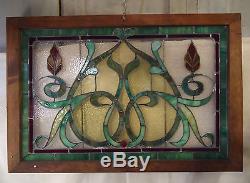 Vintage Antique Stained Glass Window Panel (1999)NS