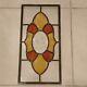 Vintage Antique Stained Glass Window Panel Humming Bird Etching 20 1/4 H x 10W