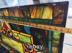 Vintage Antique Stained Glass Window Panels 1870-1881