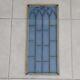 Vintage Blue Stained Glass Window Panel 23 3/4 x 10 1/4 One Cracked Panel