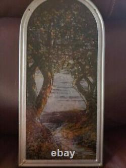 Vintage Cathedral Stained Glass Panel. Rare. Collectabile Glass. Window Display