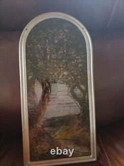 Vintage Cathedral Stained Glass Panel. Rare. Collectabile Glass. Window Display