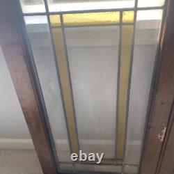 Vintage Chicago Stained Glass Window Panel 31x29x1 Together