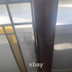 Vintage Chicago Stained Glass Window Panel 31x29x1 Together