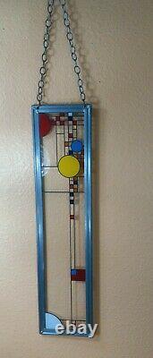 Vintage Frank Lloyd Wright Collection Stained Glass Panel 19 X 4.75 Parade