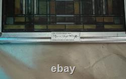 Vintage Frank Lloyd Wright Skylight Design Stained Glass Panel Art Piece