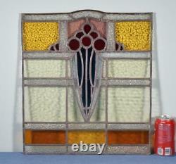 Vintage French Stained/Leaded Glass Art Deco Style Panel