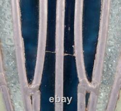 Vintage French Stained/Leaded Glass Art Deco Style Panel