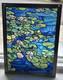 Vintage Glassmasters Stained Glass Monet Water Lilies Tiffany Suncatcher Panel