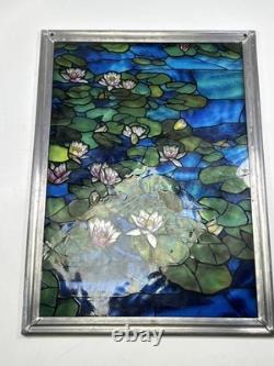 Vintage Glassmasters Stained Glass Monet Water Lilies Tiffany Suncatcher Panel