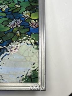 Vintage Glassmasters Stained Glass Monet Water Lilies Tiffany Suncatcher Panel