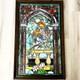 Vintage Hand Crafted TIFFANY Style LOVE BIRD Parrots Stained Glass Panel Window