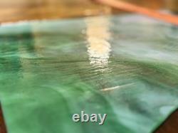 Vintage Millville NJ Area Stained Glass Sheets Antique Opalescent Slag Lot 2pc
