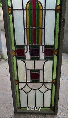 Vintage Pair of Stained Glass Panels