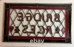 Vintage Stained Glass Bridge Aces Sign Leaded Opalescent Card Suits Game Art
