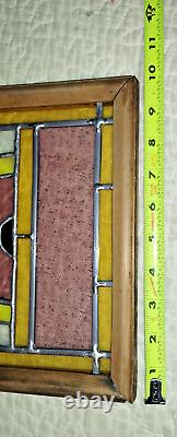 Vintage Stained Glass Hanging Window 37t X 10w X 1d