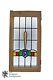 Vintage Stained Glass Leaded Window Panel Colorful Architectural Salvage Ships