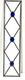 Vintage Stained Glass Panel 26.5 Long x 6 wide Royal Blue Faceted one side