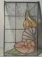Vintage Stained Glass Sea Shells Beach Beveled 16x10 Window Panel Coastal