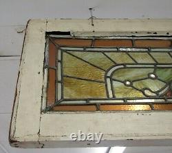 Vintage Stained Glass Window Panel