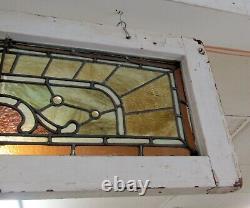 Vintage Stained Glass Window Panel