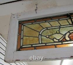 Vintage Stained Glass Window Panel