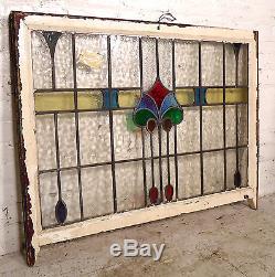 Vintage Stained Glass Window Panel (06582)NS