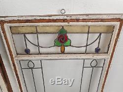 Vintage Stained Glass Window Panel (2920)NJ