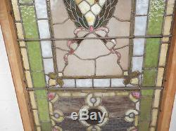 Vintage Stained Glass Window Panel (2939)NJ