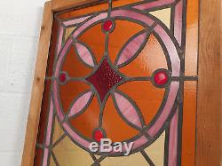 Vintage Stained Glass Window Panel (3052)NJ
