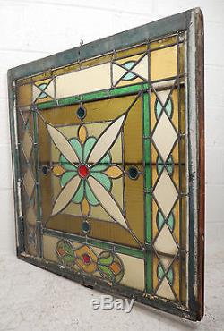 Vintage Stained Glass Window Panel (3269)NJ