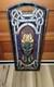 Vintage Stained Glass Window Panel Floral Art Nouveau Style Rose Celtic Knotwork