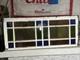 Vintage Stained Glass Window Wood Pane 18 Panel 46x19 Queen Anne Antique