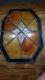 Vintage Stained Glass panel Geometric Design