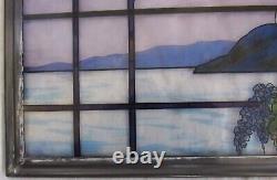 Vintage TIFFANY Museum of Modern Art Oyster Bay Stained Glass Suncatcher Panel