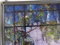 Vintage TIFFANY Museum of Modern Art Oyster Bay Stained Glass Suncatcher Panel