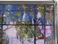 Vintage TIFFANY Museum of Modern Art Oyster Bay Stained Glass Suncatcher Panel