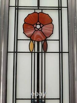 Vtg Glassmasters Frank Lloyd Wright Stained Glass Window Art Institute Chicago