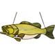 W10067 Largemouth Bass Fish Tiffany Style Stained Glass Suncatcher Window Pan