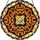 W10086 Baroque Tiffany Style Stained Glass Window Panel for Home Decoration