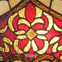 W10086 Baroque Tiffany Style Stained Glass Window Panel for Home Decoration