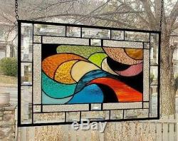 WINDBLOWN Stained Glass Window Panel (Signed and Dated)