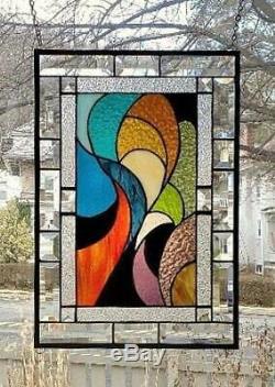 WINDBLOWN Stained Glass Window Panel (Signed and Dated)