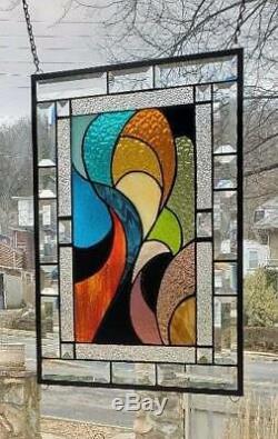 WINDBLOWN Stained Glass Window Panel (Signed and Dated)