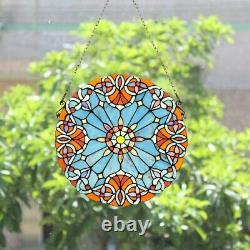 Window Panel 20 Round Victorian Design Tiffany Style Stained Glass Suncatcher