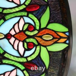 Window Panel 26 Round Floral Design Tiffany Style Stained Glass ONE THIS PRICE